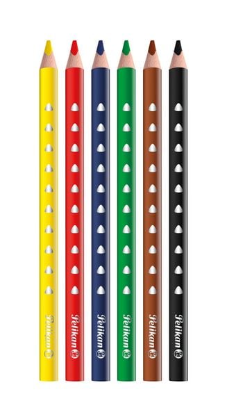 Produktbild: Pelikan Buntstifte SILVERINO dreieckig dick, 6er Set