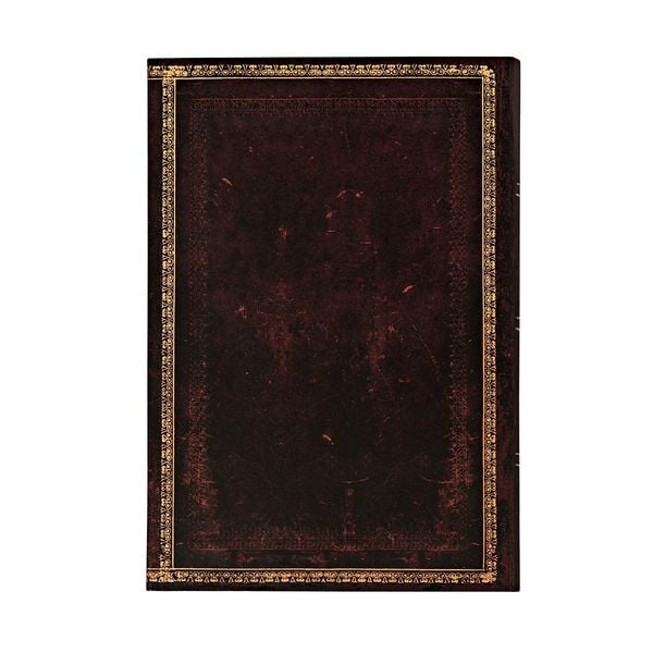 Produktbild: Hardcover Notizbuch Schwarzes Marokkoleder Flexi, Mini, Liniert