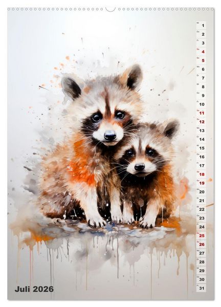 Produktbild: Niedliche Tierfamilien (hochwertiger Premium Wandkalender 2026 DIN A2 hoch), Kunstdruck in Hochglanz