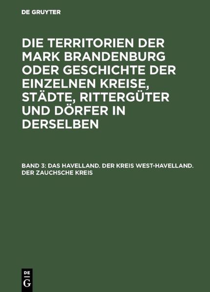 Produktbild: Das Havelland. Der Kreis West-Havelland. Der Zauchsche Kreis