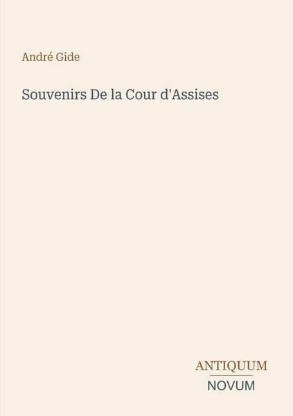 Produktbild: Souvenirs De la Cour d'Assises
