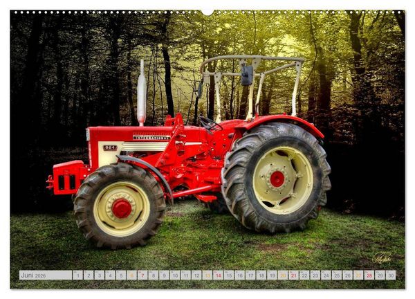 Produktbild: Oldtimer Sch&auml;tze. Ein Traktoren-Kalender (hochwertiger Premium Wandkalender 2026 DIN A2 quer), Kunstdruck in Hochglanz