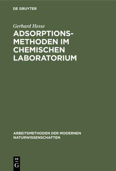 Produktbild: Adsorptionsmethoden im chemischen Laboratorium