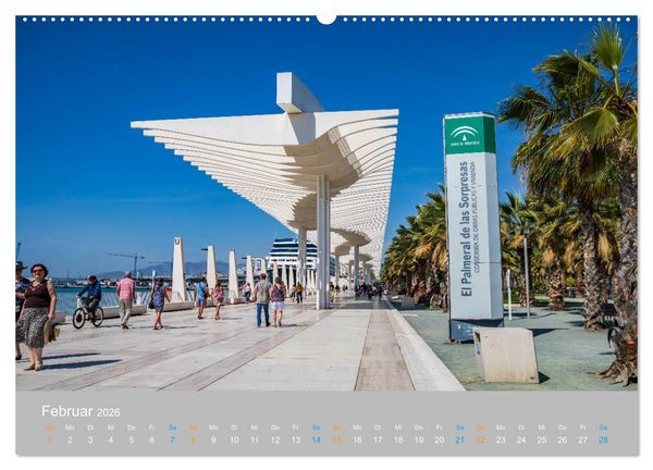 Produktbild: Malaga - andalusische Mittelmeerk&uuml;ste (Wandkalender 2026 DIN A2 quer), CALVENDO Monatskalender
