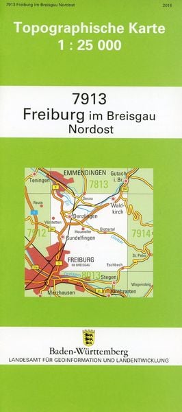 Freiburg im Breisgau Nordost 1 : 25 000, Karte von , LVA Baden-Württemberg, 9783863982003