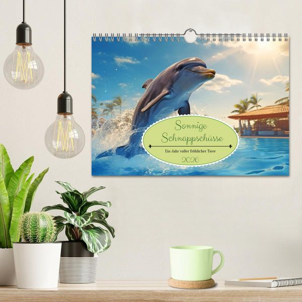 Produktbild: Sonnige Schnappsch&uuml;sse - Ein Jahr voller fr&ouml;hlicher Tiere (Wandkalender 2026 DIN A4 quer), CALVENDO Monatskalender