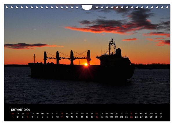 Produktbild: Navires du Saint-Laurent (Calendrier mural 2026 DIN A4 vertical), CALVENDO calendrier mensuel
