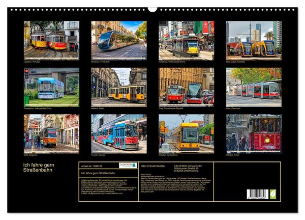 Produktbild: Ich fahre gern Stra&szlig;enbahn (Wandkalender 2026 DIN A2 quer), CALVENDO Monatskalender