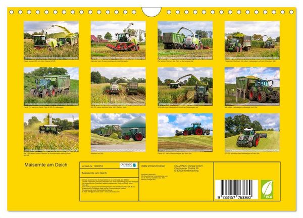 Produktbild: Maisernte am Deich (Wandkalender 2026 DIN A4 quer), CALVENDO Monatskalender