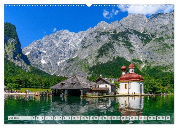 Produktbild: Bayerische Seenlandschaften - Natur im Einklang mit Freizeit und Kultur (Wandkalender 2026 DIN A2 quer), CALVENDO Monatskalender