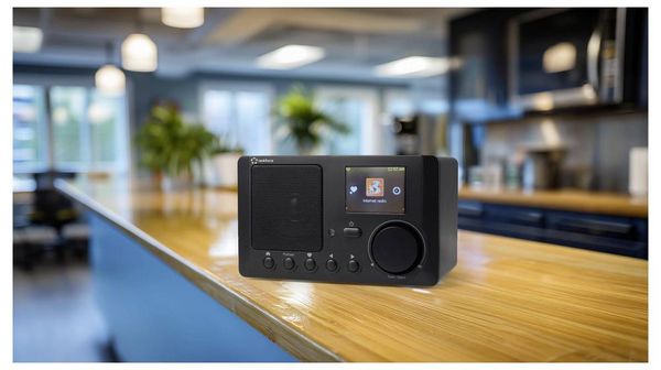 Produktbild: Renkforce RF-IR-MONO2 Internet Tischradio Internet Bluetooth&reg;, Internetradio, DLNA Inkl. Fernbedienung, DLNA-f&auml;hig, Weckfunktion Black