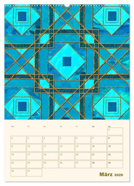 Produktbild: Art Deco Planer (hochwertiger Premium Wandkalender 2026 DIN A2 hoch), Kunstdruck in Hochglanz