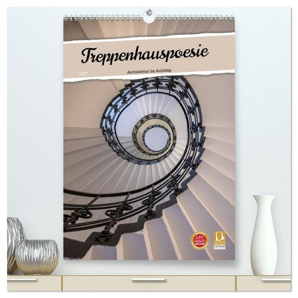 Produktbild: Treppenhauspoesie &ndash; Architektur im Aufstieg (hochwertiger Premium Wandkalender 2027 DIN A2 hoch), Kunstdruck in Hochglanz