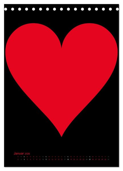 Produktbild: Foto- und Bastelkalender "LIEBE" in der Farbe Schwarz (Tischkalender 2026 DIN A5 hoch), CALVENDO Monatskalender