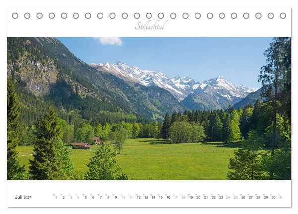 Produktbild: Wanderlust Oberstdorf (Tischkalender 2027 DIN A5 quer), CALVENDO Monatskalender