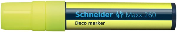 Schneider Kreidemarker Maxx 260, gelb, Blockspitze 5+15mm