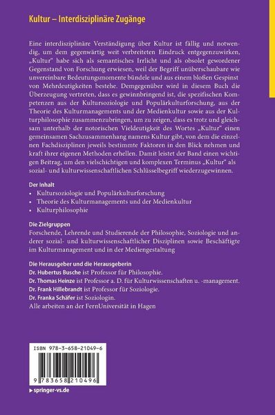 Produktbild: Kultur - Interdisziplin&auml;re Zug&auml;nge