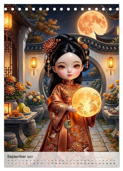 Produktbild: Fabulous Dolls &ndash; Perlen Asiens (Tischkalender 2027 DIN A5 hoch), CALVENDO Monatskalender