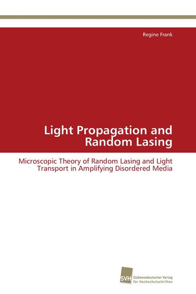 Produktbild: Light Propagation and Random Lasing