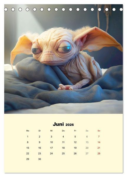 Produktbild: Monsteralarm. Die Invasion der kleinen Qu&auml;lgeister (Tischkalender 2026 DIN A5 hoch), CALVENDO Monatskalender