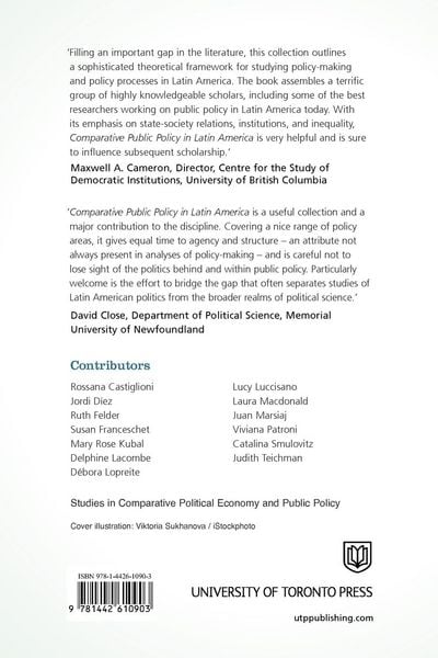 Produktbild: Comparative Public Policy in Latin America
