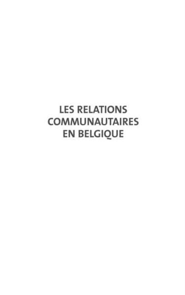 Produktbild: Les relations communautaires en Belgique