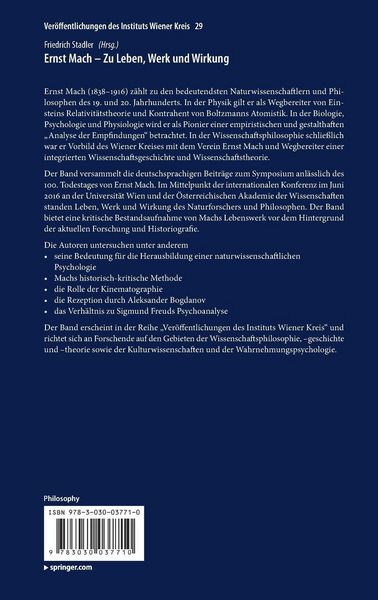 Produktbild: Ernst Mach &ndash; Zu Leben, Werk und Wirkung
