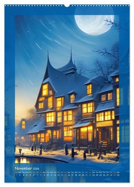 Produktbild: Moonlit Fantasies (Wall Calendar 2026 DIN A2 portrait), CALVENDO 12 Month Wall Calendar