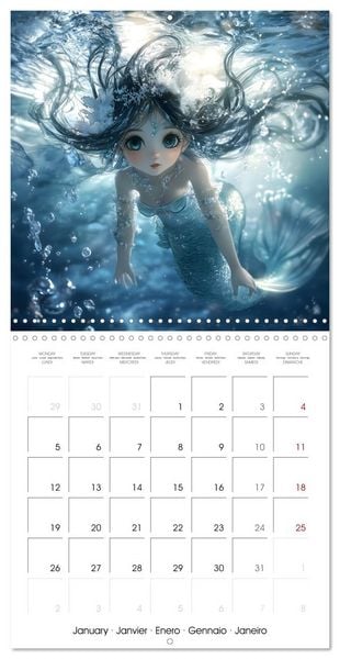 Produktbild: Mermaid Dreams - A Year of Enchanted Oceans (Wall Calendar 2026 12 &times; 12 Inch) CALVENDO 12 Month Wall Calendar