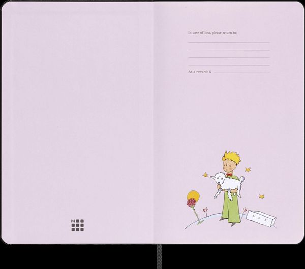 Produktbild: Moleskine der kleine Prinz Notizbuch schwarz in limitierter Auflage, undatierter Wochen-Monatskalender