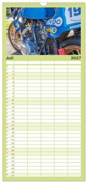 Produktbild: Familienplaner 2027 - Motorr&auml;der am Jochpass mit 5 Spalten (Wandkalender, 21 x 45 cm) CALVENDO