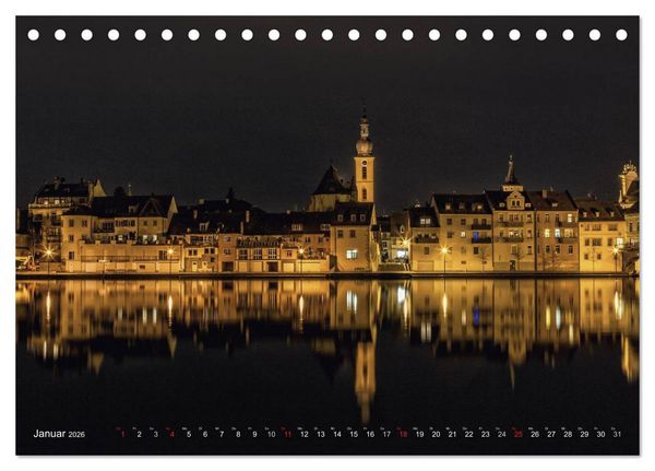 Produktbild: Unterfranken bei Nacht (Tischkalender 2026 DIN A5 quer), CALVENDO Monatskalender