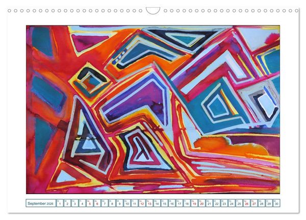Produktbild: Farbverl&auml;ufe Lieblingsfarbe Bunt (Wandkalender 2026 DIN A3 quer), CALVENDO Monatskalender