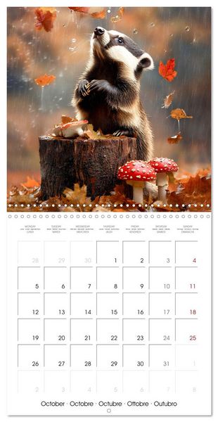 Produktbild: WILDLIFE IN THE ENCHANTED FOREST (Wall Calendar 2026 12 &times; 12 Inch) CALVENDO 12 Month Wall Calendar