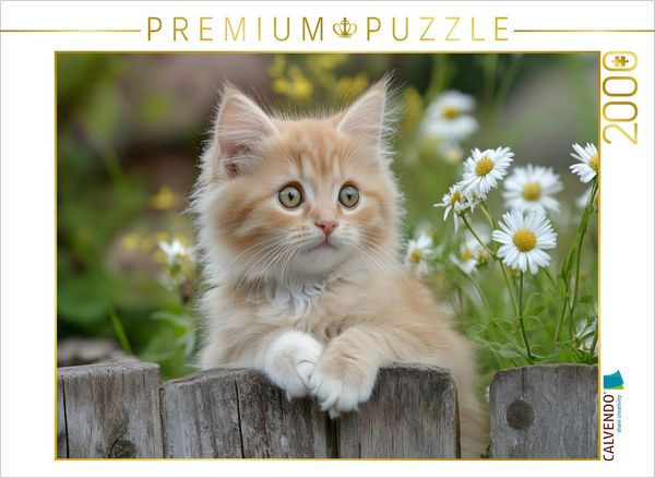 Produktbild: CALVENDO Puzzle Roter Kater im Garten | 2000 Teile Lege-Gr&ouml;&szlig;e 90x67cm Foto-Puzzle f&uuml;r gl&uuml;ckliche Stunden