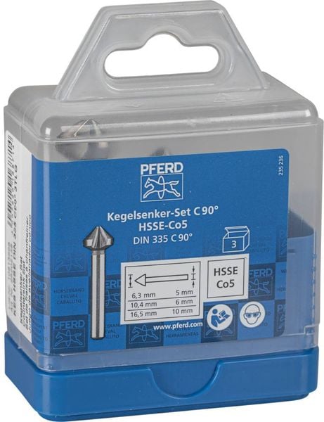 PFERD SET KES HSSE DIN 335 C90° 3 25202155 Kegelsenker-Set HSS 1St.