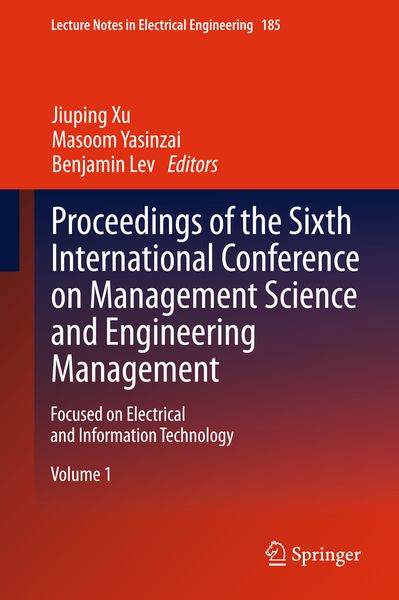 Produktbild: Proceedings of the Sixth International Conference on Management Science and Engineering Management