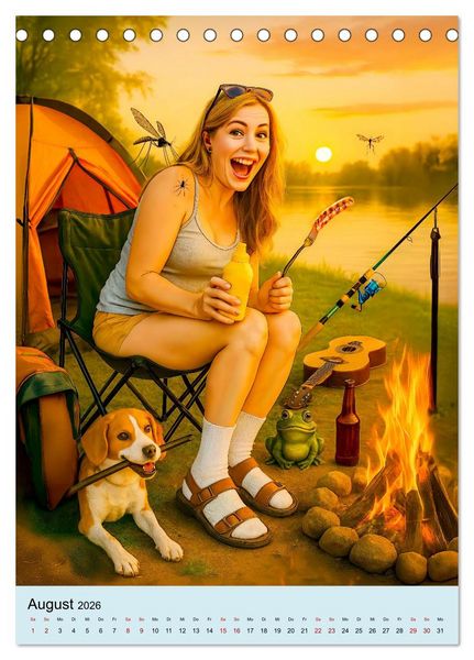 Produktbild: Angeln mit Biss - Lustiger Kalender f&uuml;r Angler mit Charme (Tischkalender 2026 DIN A5 hoch), CALVENDO Monatskalender