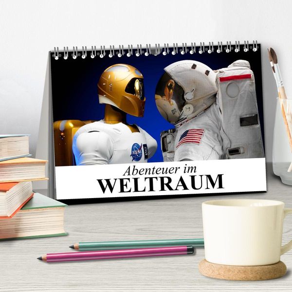 Produktbild: Abenteuer im Weltraum (Tischkalender 2026 DIN A5 quer), CALVENDO Monatskalender