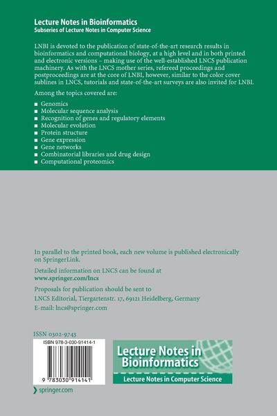 Produktbild: Bioinformatics Research and Applications