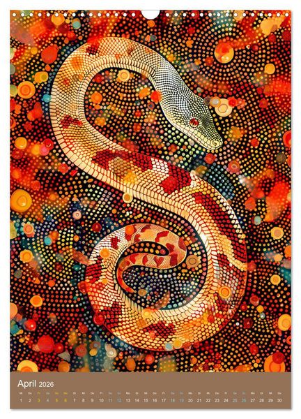 Produktbild: Wildes Australien - Tiere im Stile der Aborigine-Kunst (Wandkalender 2026 DIN A3 hoch), CALVENDO Monatskalender