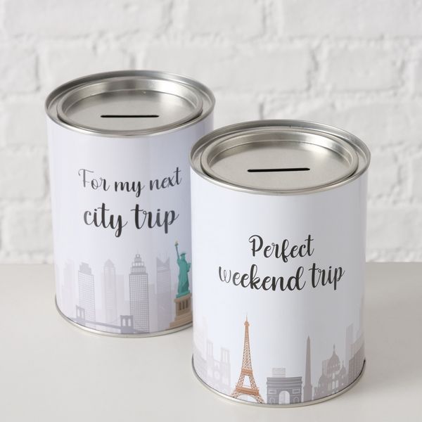 Produktbild: BOLTZE Spardose Citytrip 2fach sortiert