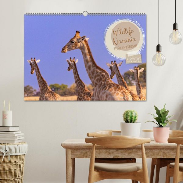 Produktbild: Wildlife Namibia - Etosha und Kalahari (Wandkalender 2026 DIN A2 quer), CALVENDO Monatskalender