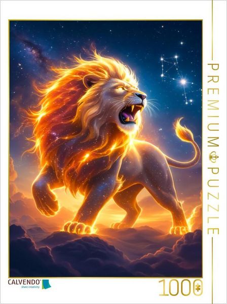 CALVENDO Puzzle Löwe - Das Herz des Helden | 1000 Teile Lege-Größe 64x48cm Foto-Puzzle für glückliche Stunden