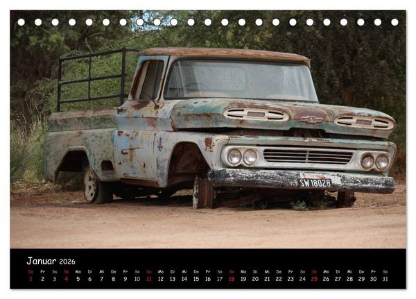 Produktbild: Faszination Namibia - Oldtimer mal anders (Tischkalender 2026 DIN A5 quer), CALVENDO Monatskalender