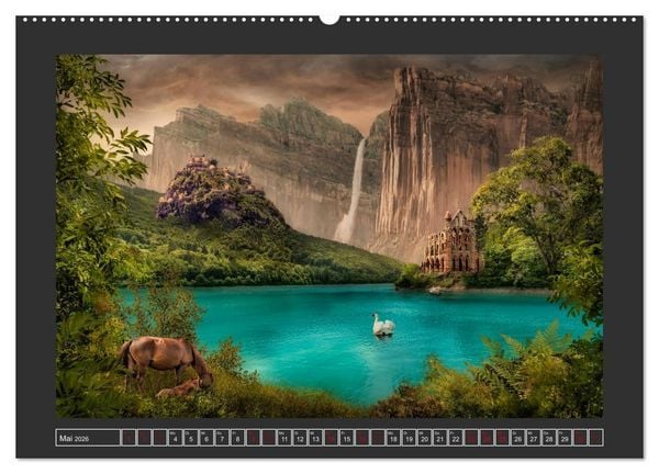 Produktbild: Magische Gefilde (hochwertiger Premium Wandkalender 2026 DIN A2 quer), Kunstdruck in Hochglanz