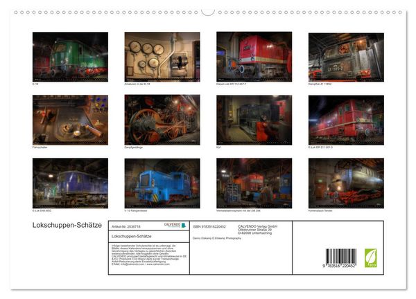 Produktbild: Lokschuppen-Sch&auml;tze (hochwertiger Premium Wandkalender 2026 DIN A2 quer), Kunstdruck in Hochglanz