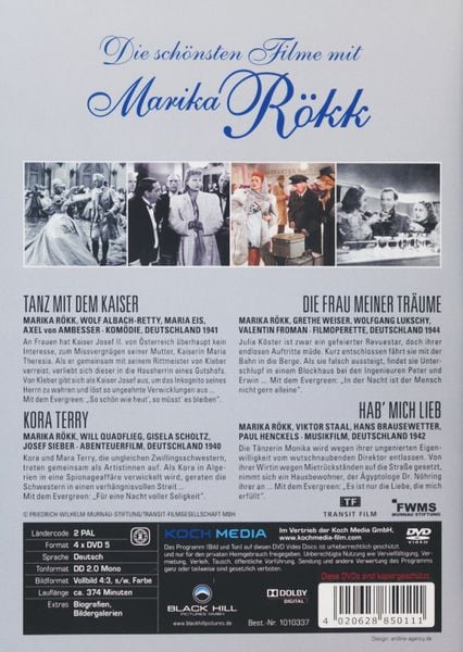 Produktbild: Die sch&ouml;nsten Filme mit Marika R&ouml;kk [4 DVDs]