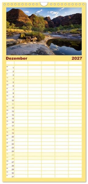Produktbild: Familienplaner 2027 - Roadtrip durchs Outback &ndash; Australiens wilde Seele mit 5 Spalten (Wandkalender, 21 x 45 cm) CALVENDO