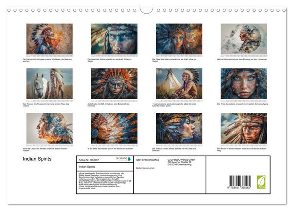 Produktbild: Indian Spirits (Wandkalender 2026 DIN A3 quer), CALVENDO Monatskalender